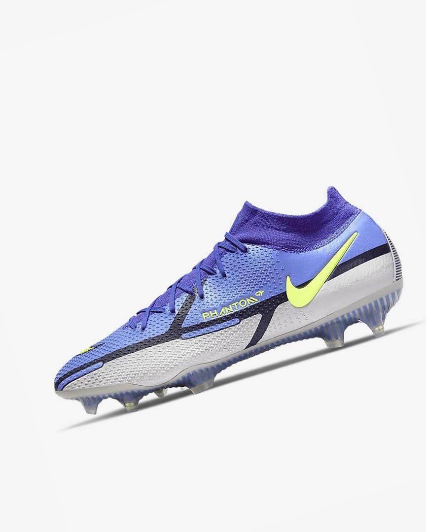 Botas de Futbol Nike Phantom GT2 Dynamic Fit Elite FG Hombre Azules Gris Azules | AR2229