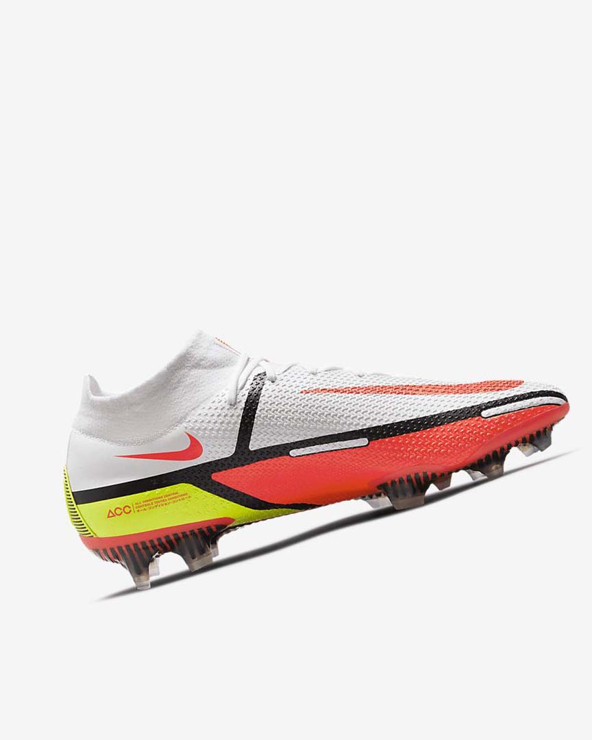 Botas de Futbol Nike Phantom GT2 Dynamic Fit Elite FG Mujer Blancas Rojas Claro | AR3028