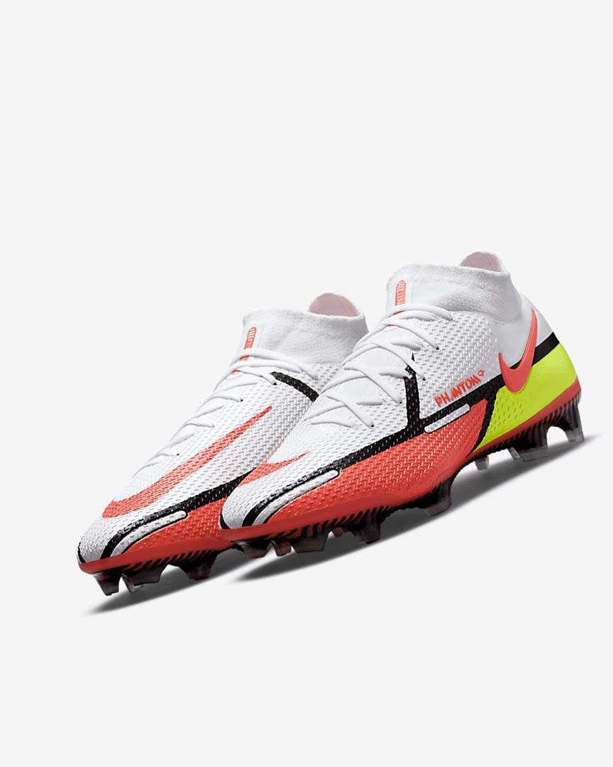 Botas de Futbol Nike Phantom GT2 Dynamic Fit Elite FG Mujer Blancas Rojas Claro | AR3028