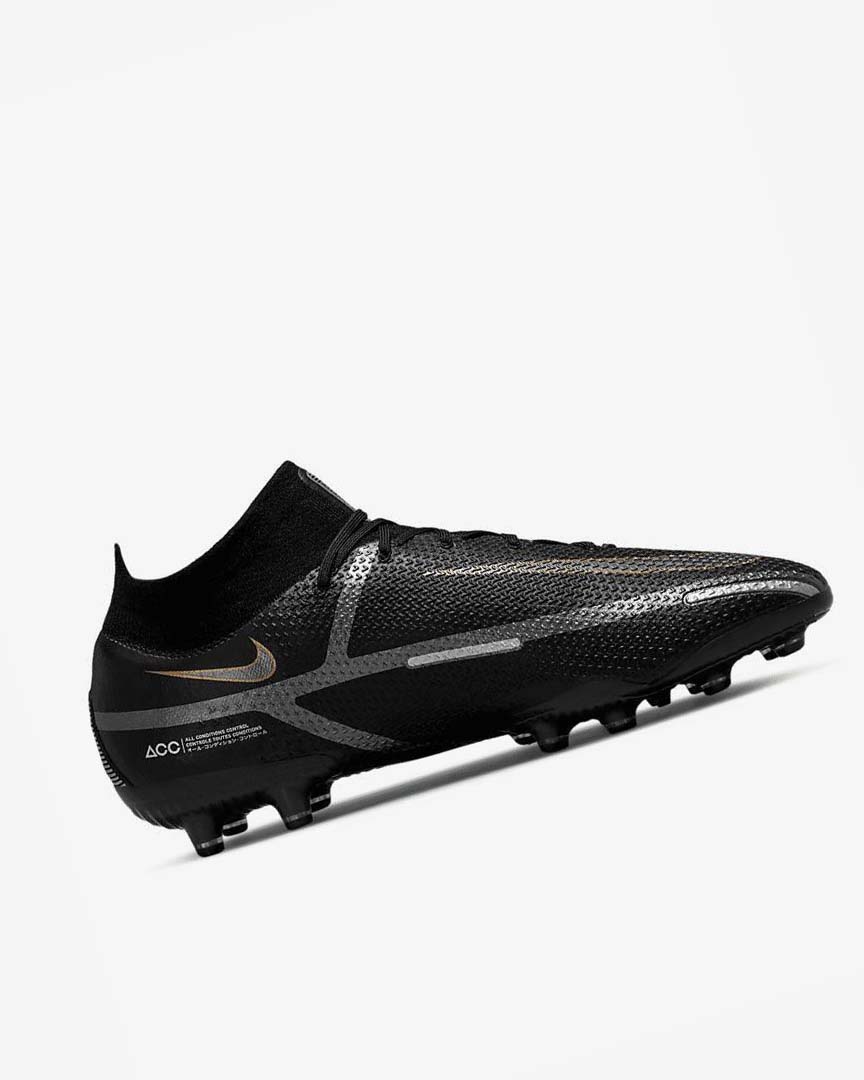 Botas de Futbol Nike Phantom GT2 Dynamic Fit Elite AG-Pro Hombre Negras Metal Doradas Metal Plateadas Metal Gris Oscuro | AR3069