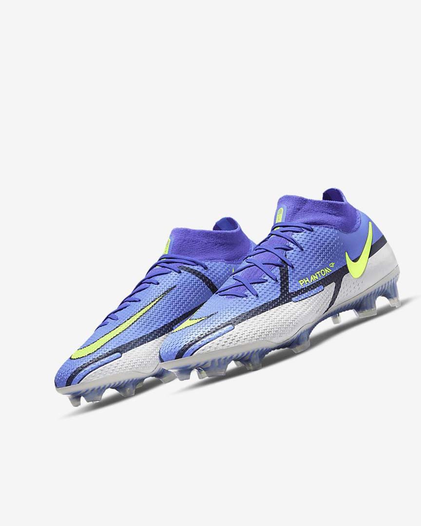 Botas de Futbol Nike Phantom GT2 Dynamic Fit Elite FG Mujer Azules Gris Azules | AR4785