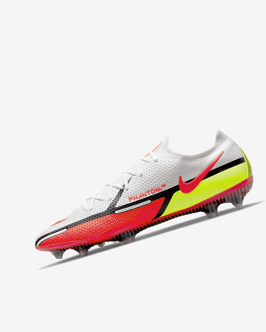 Botas de Futbol Nike Phantom GT2 Elite FG Mujer Blancas Negras Rojas Claro | AR2990