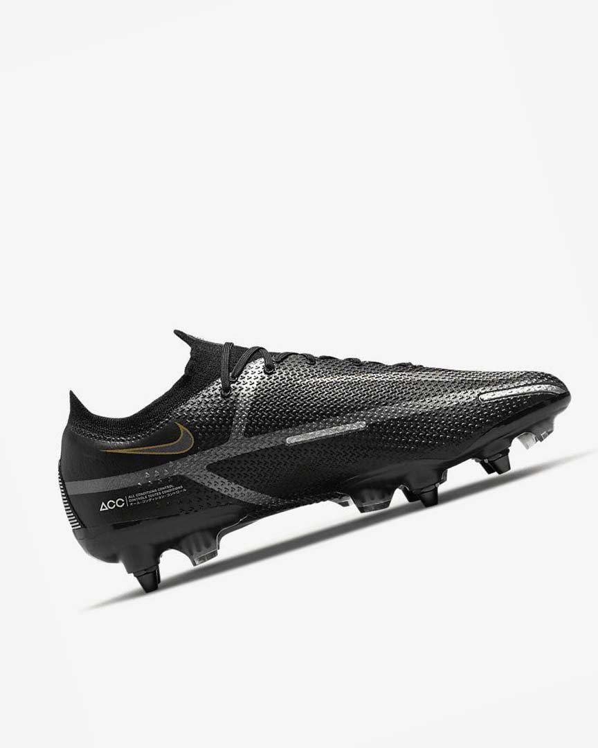 Botas de Futbol Nike Phantom GT2 Elite SG-Pro AC Hombre Negras Metal Doradas Metal Plateadas Metal Gris Oscuro | AR1208