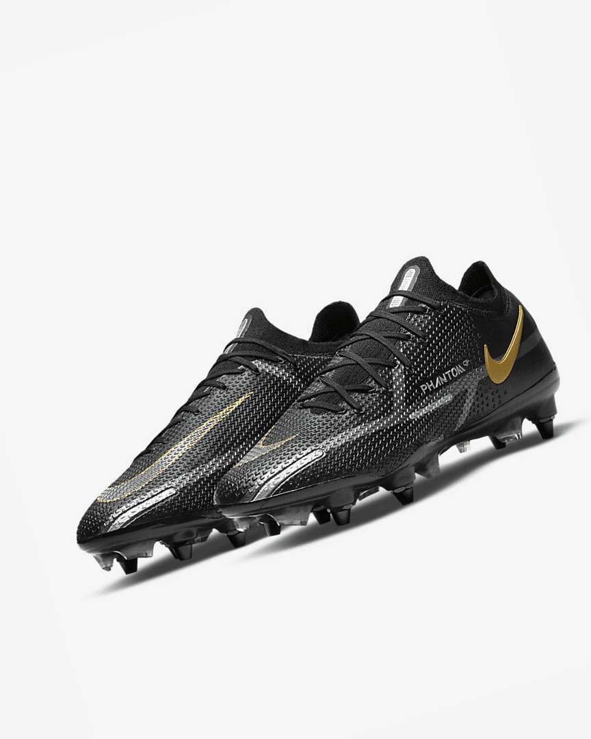 Botas de Futbol Nike Phantom GT2 Elite SG-Pro AC Hombre Negras Metal Doradas Metal Plateadas Metal Gris Oscuro | AR1208