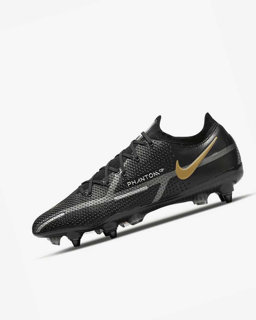 Botas de Futbol Nike Phantom GT2 Elite SG-Pro AC Hombre Negras Metal Doradas Metal Plateadas Metal Gris Oscuro | AR1208