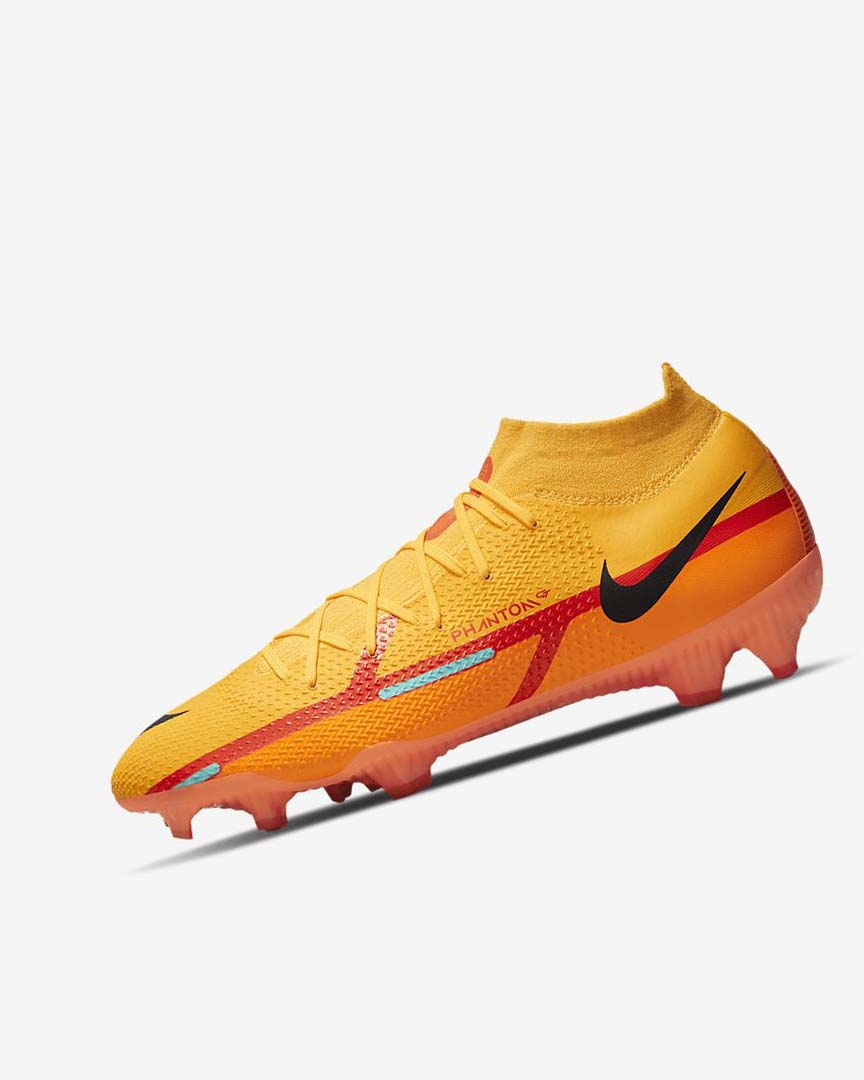 Botas de Futbol Nike Phantom GT2 Pro Dynamic Fit FG Mujer Naranjas Naranjas Rojas Claro Negras | AR2919