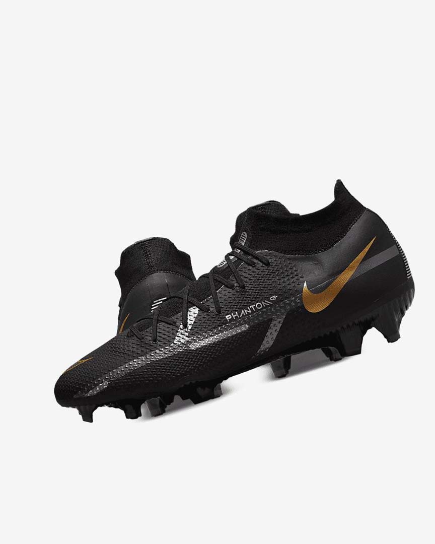 Botas de Futbol Nike Phantom GT2 Pro Dynamic Fit FG Mujer Negras Metal Doradas Metal Plateadas Metal Gris Oscuro | AR5360