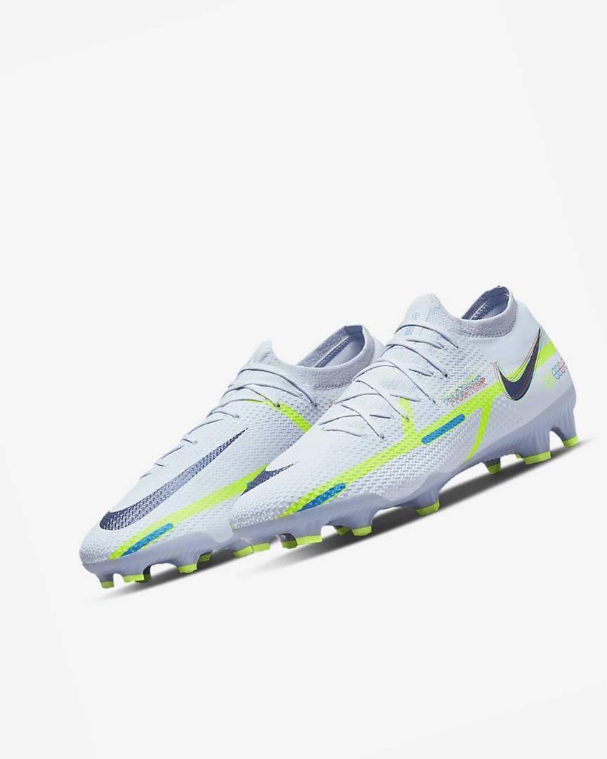 Botas de Futbol Nike Phantom GT2 Pro FG Hombre Gris Azules Claro Azules | AR5107