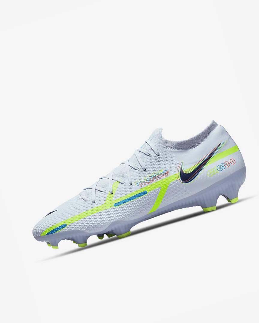 Botas de Futbol Nike Phantom GT2 Pro FG Hombre Gris Azules Claro Azules | AR5107