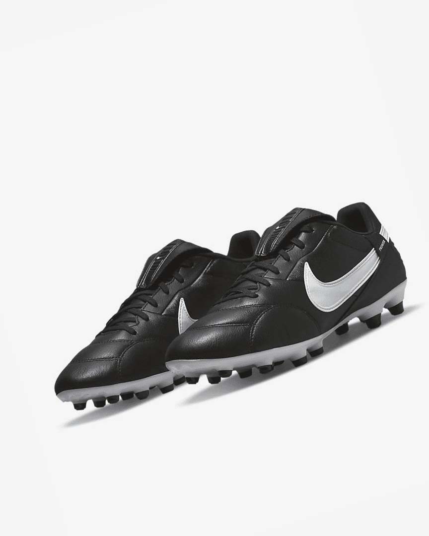 Botas de Futbol Nike The Premier 3 FG Hombre Negras Blancas | AR5284