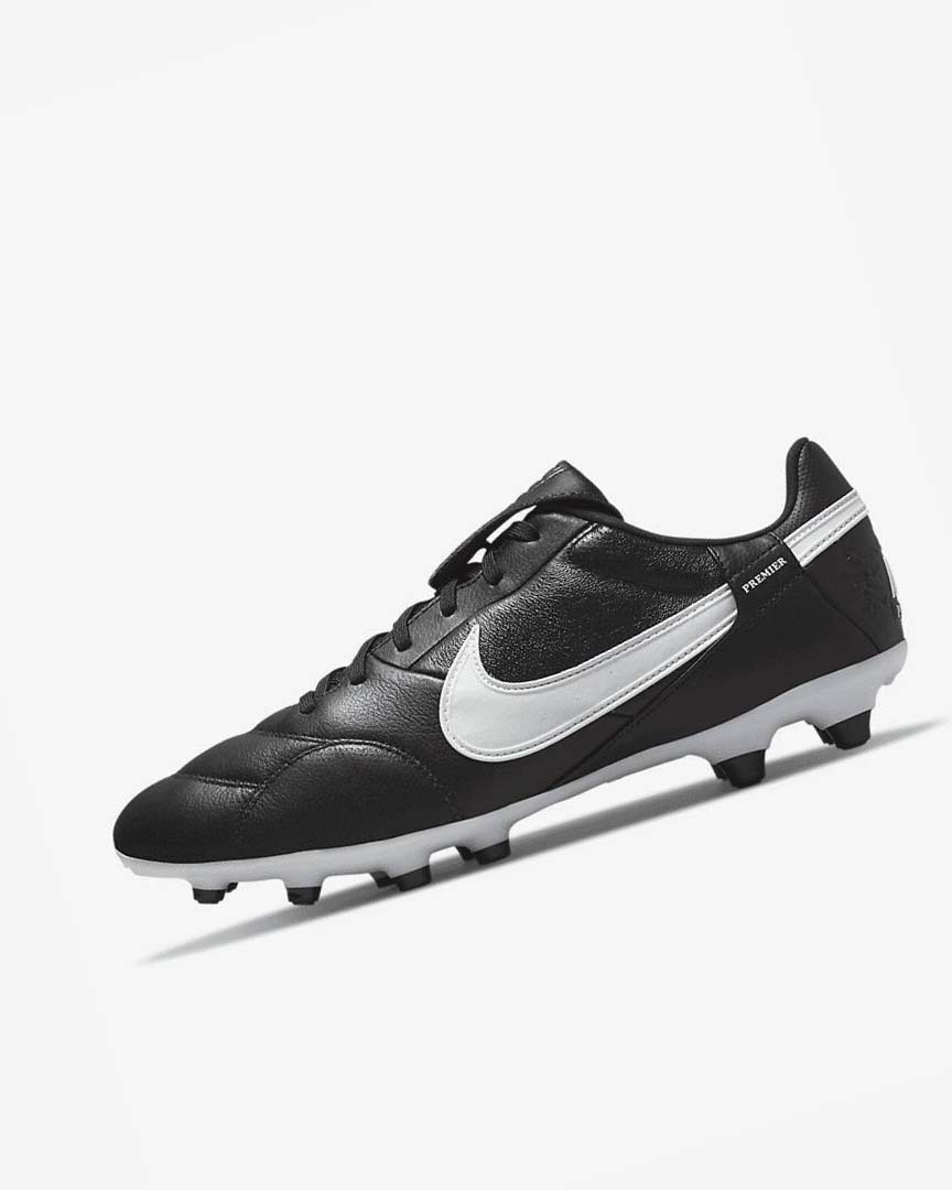 Botas de Futbol Nike The Premier 3 FG Hombre Negras Blancas | AR5284