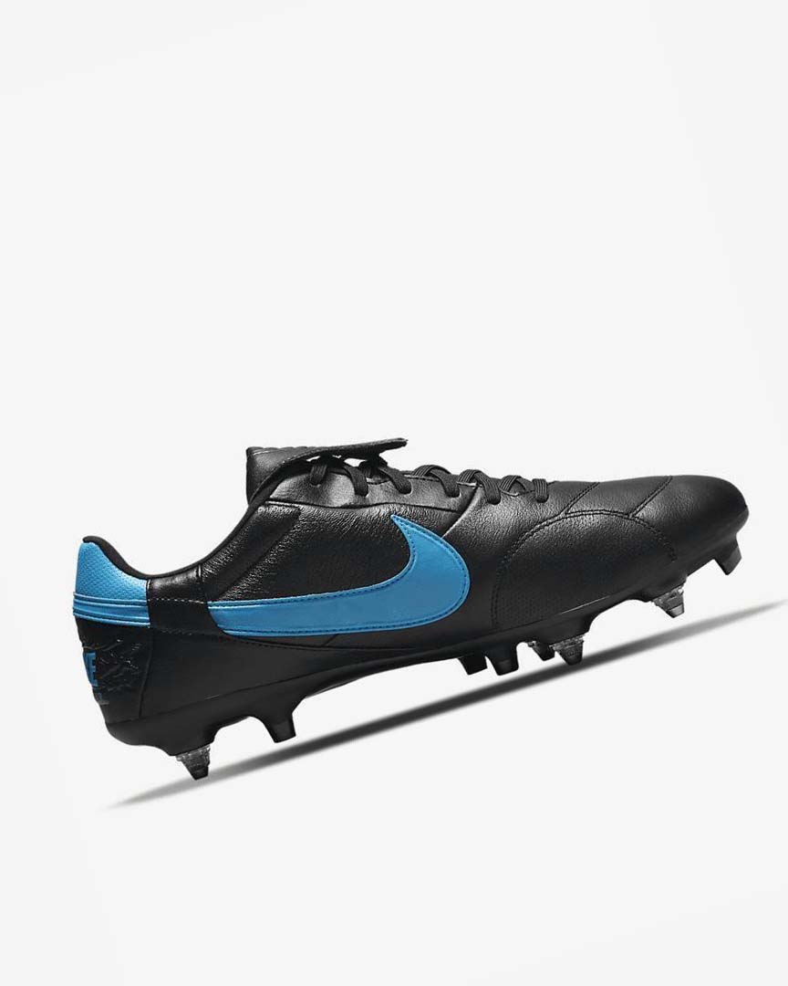 Botas de Futbol Nike The Premier 3 SG-PRO Anti-Clog Traction Hombre Negras Negras Azules | AR2878