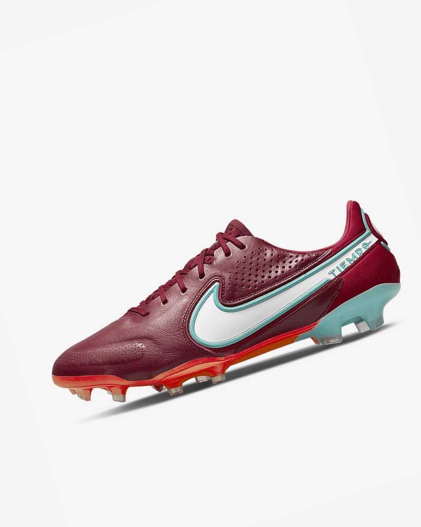 Botas de Futbol Nike Tiempo Legend 9 Elite FG Hombre Rojas Rojas Claro Blancas | AR1203