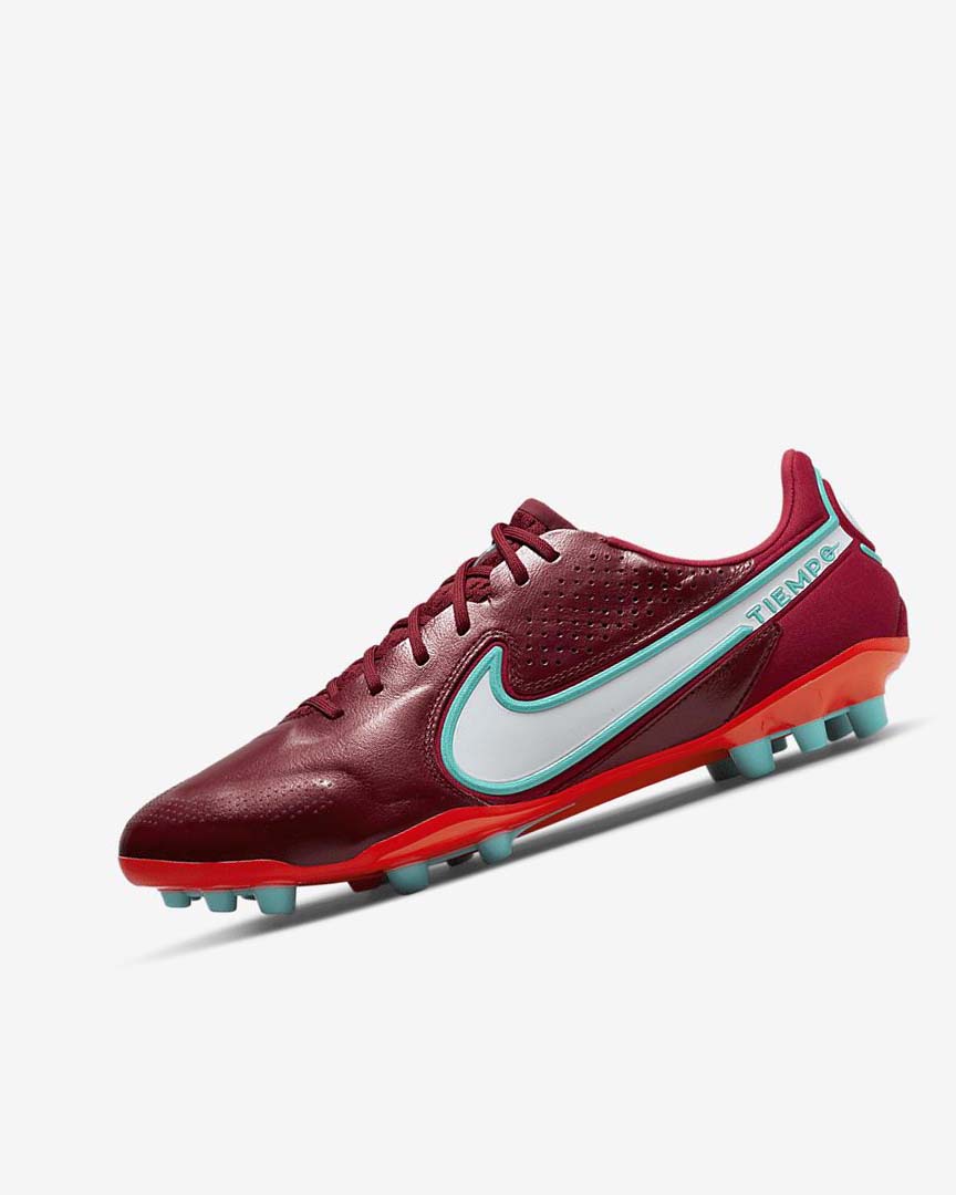 Botas de Futbol Nike Tiempo Legend 9 Elite AG-Pro Mujer Rojas Rojas Claro Blancas | AR2328