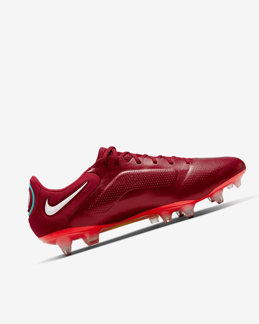 Botas de Futbol Nike Tiempo Legend 9 Elite SG-Pro AC Mujer Rojas Rojas Claro Blancas | AR2565