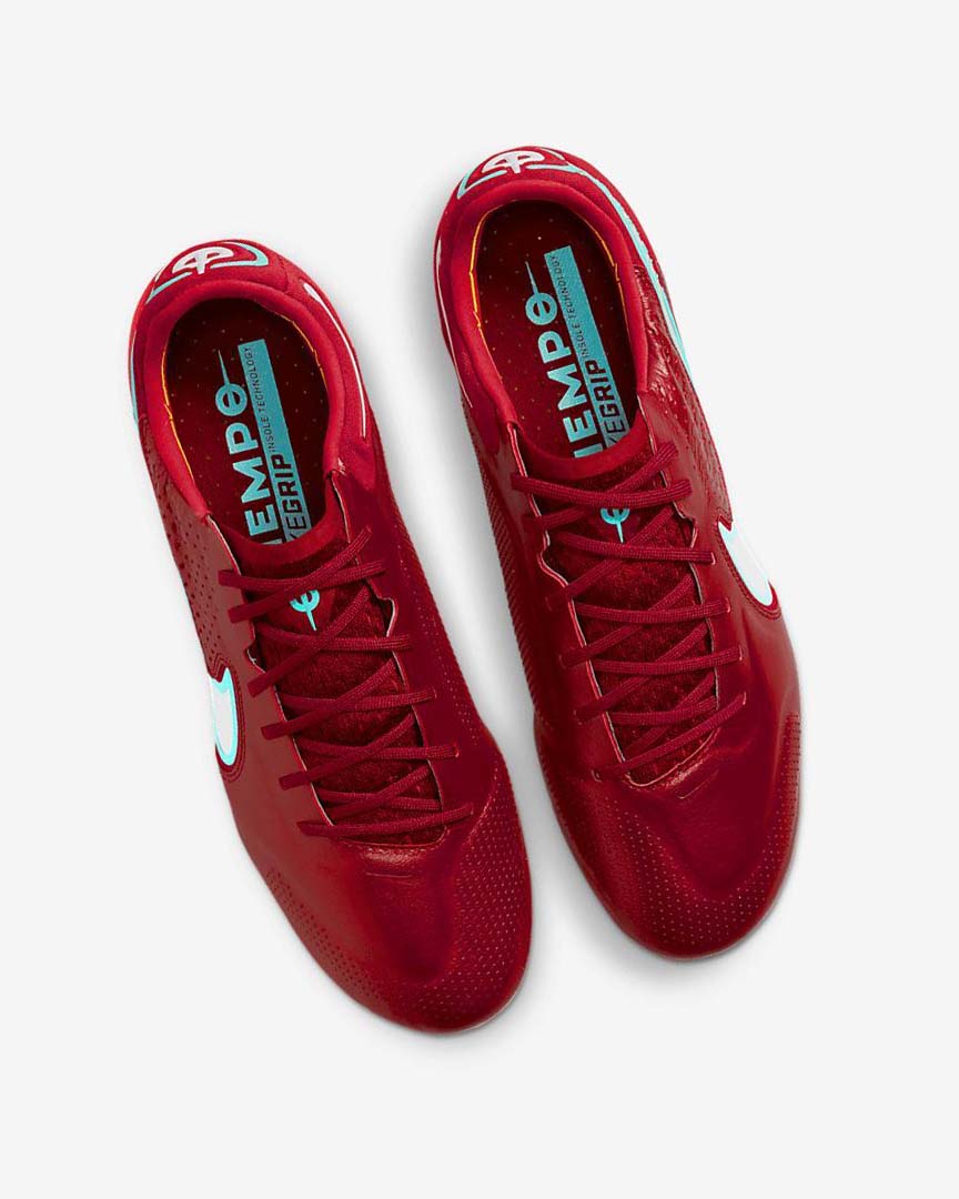 Botas de Futbol Nike Tiempo Legend 9 Elite SG-Pro AC Mujer Rojas Rojas Claro Blancas | AR2565