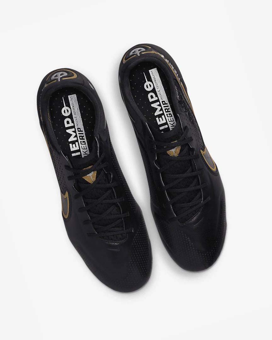 Botas de Futbol Nike Tiempo Legend 9 Elite SG-Pro AC Hombre Negras Doradas Gris | AR2586