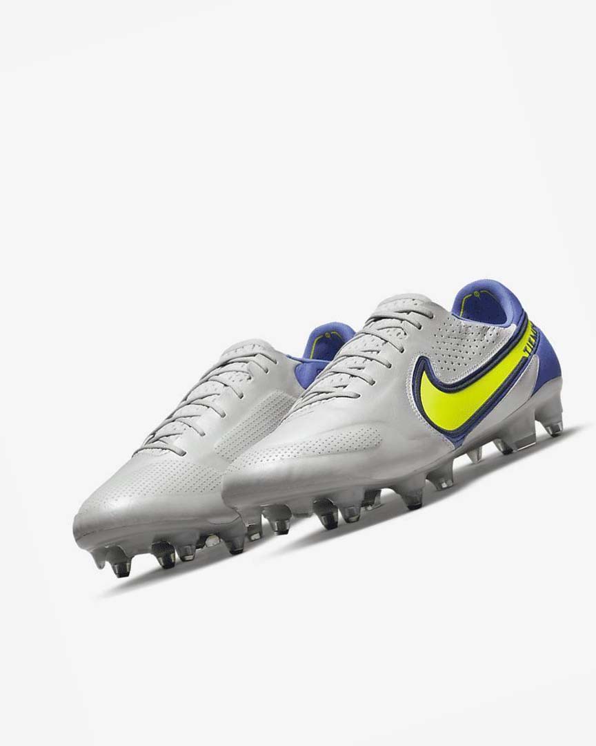 Botas de Futbol Nike Tiempo Legend 9 Elite SG-Pro AC Hombre Gris Azules | AR2676