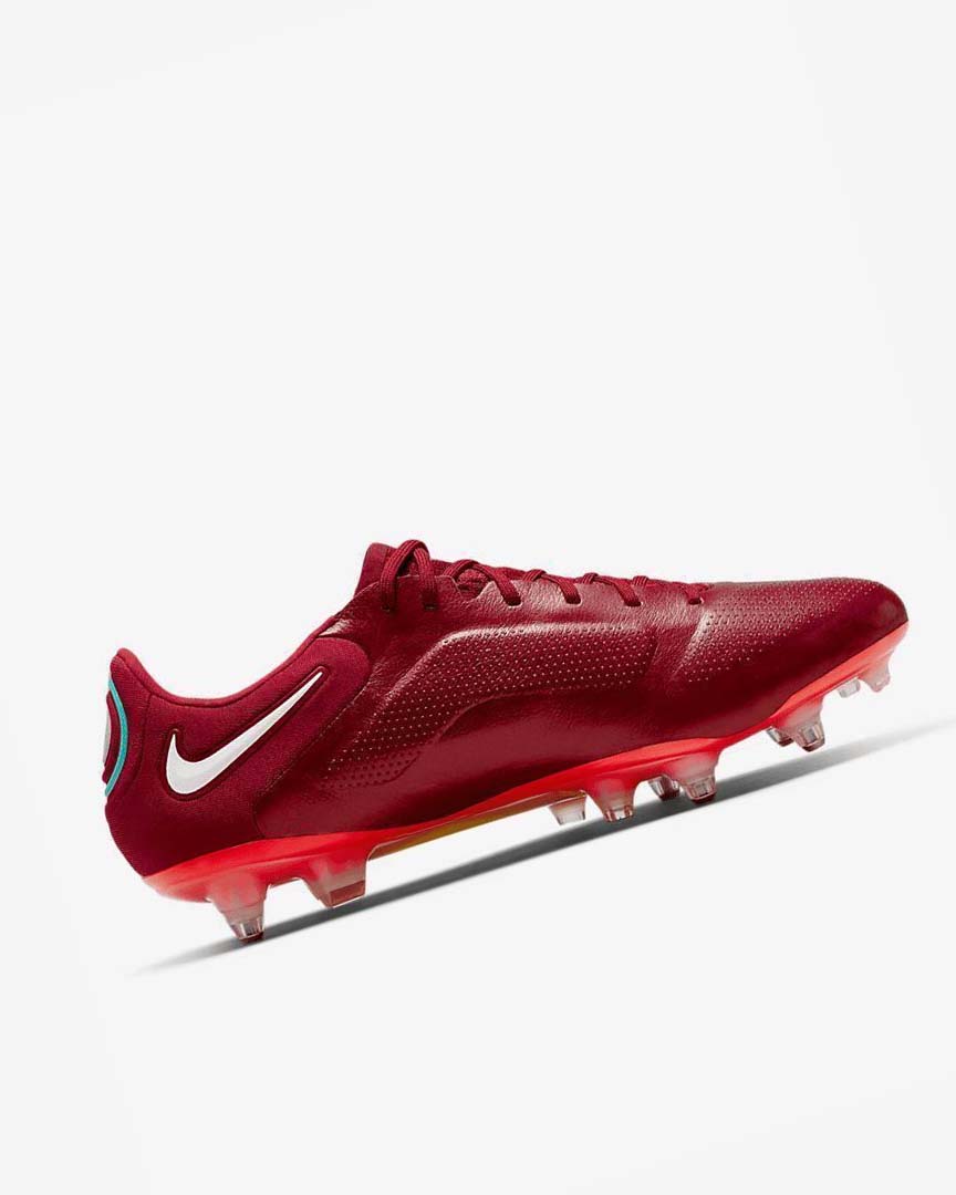 Botas de Futbol Nike Tiempo Legend 9 Elite SG-Pro AC Hombre Rojas Rojas Claro Blancas | AR2895