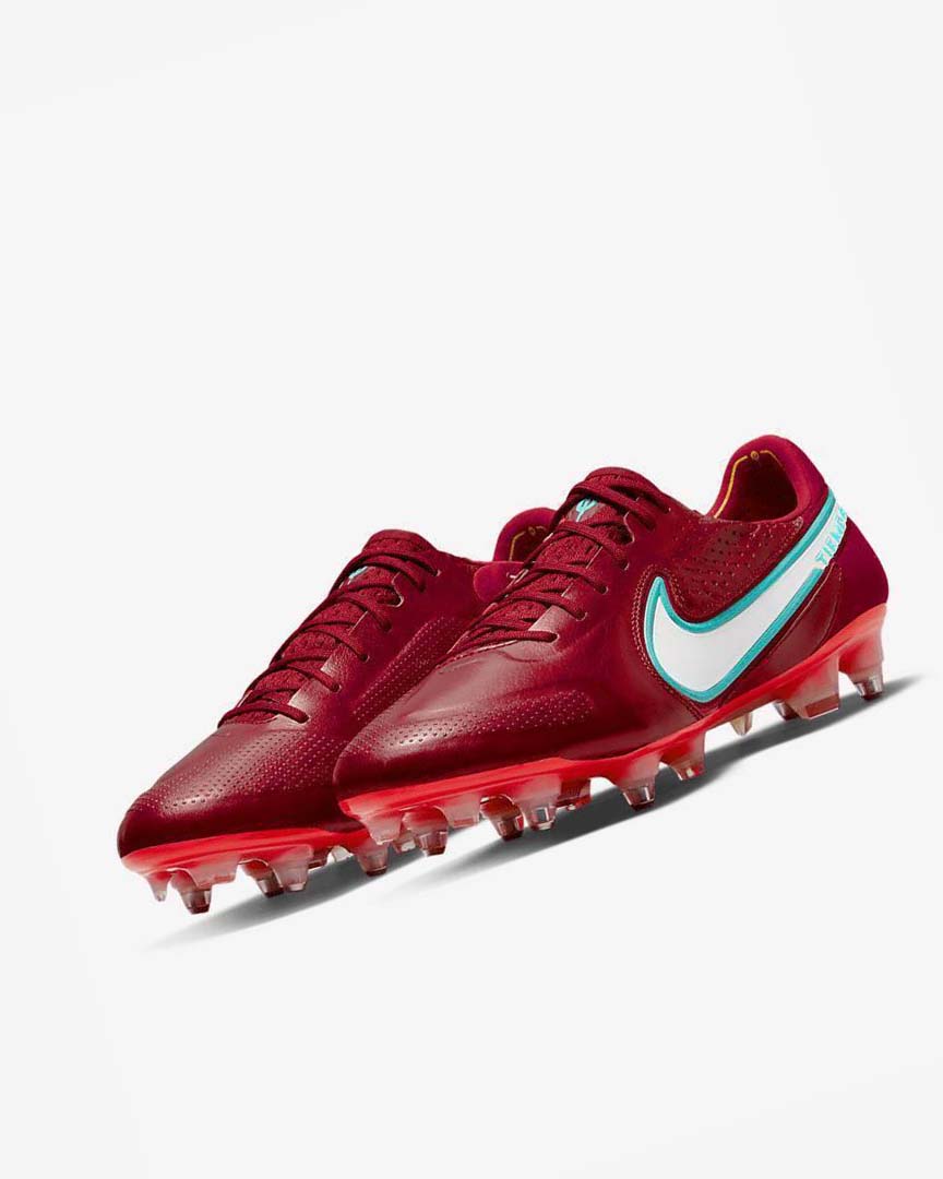 Botas de Futbol Nike Tiempo Legend 9 Elite SG-Pro AC Hombre Rojas Rojas Claro Blancas | AR2895