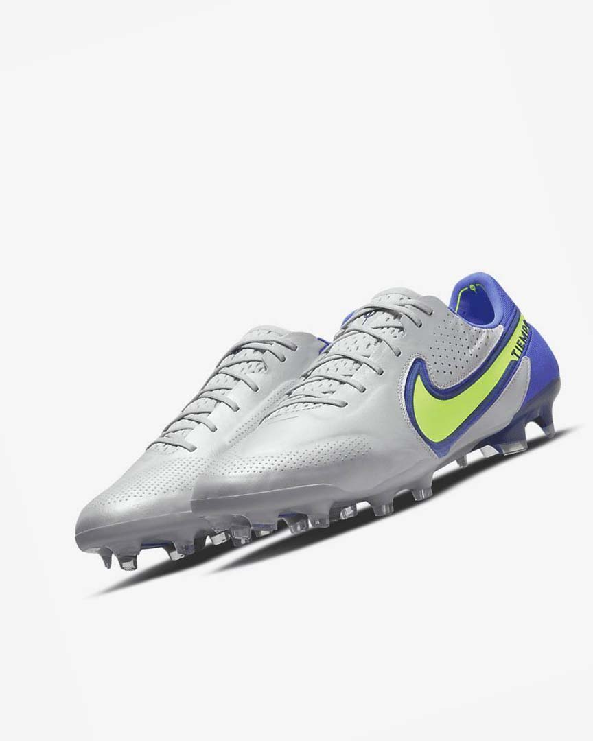 Botas de Futbol Nike Tiempo Legend 9 Elite FG Hombre Gris Azules | AR4771