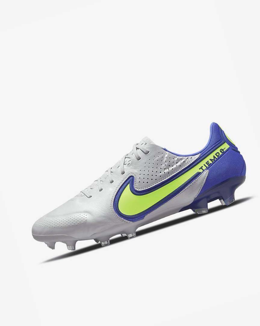 Botas de Futbol Nike Tiempo Legend 9 Elite FG Hombre Gris Azules | AR4771