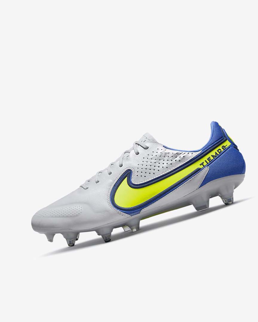 Botas de Futbol Nike Tiempo Legend 9 Elite SG-Pro AC Mujer Gris Azules | AR5113