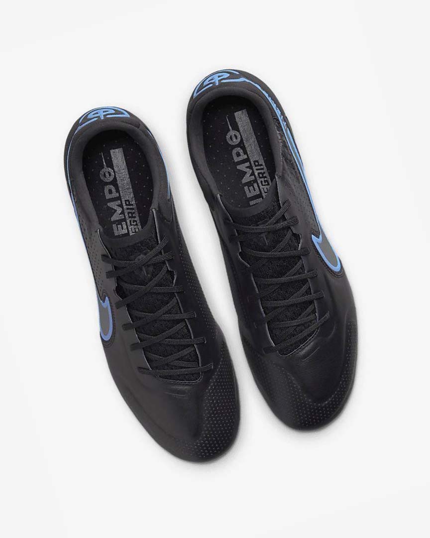 Botas de Futbol Nike Tiempo Legend 9 Elite SG-Pro AC Hombre Negras Gris Azules | AR5303