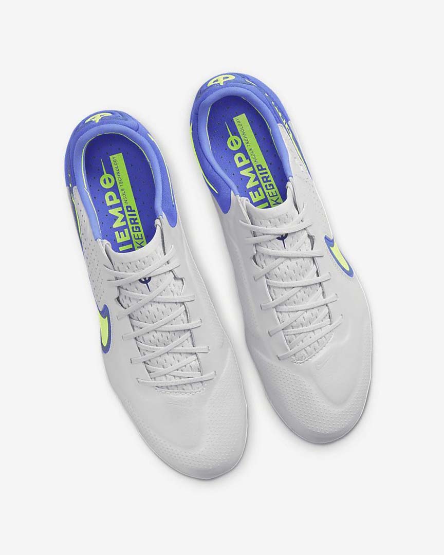 Botas de Futbol Nike Tiempo Legend 9 Elite FG Mujer Gris Azules | AR5574