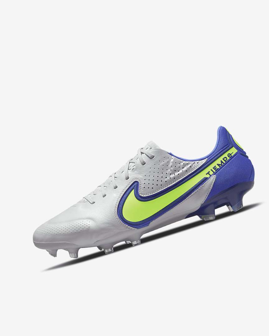 Botas de Futbol Nike Tiempo Legend 9 Elite FG Mujer Gris Azules | AR5574