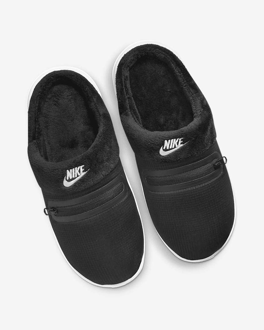 Pantuflas Nike Burrow Mujer Negras Blancas | AR3162