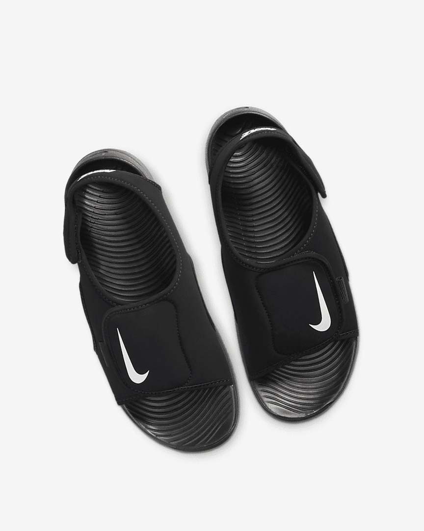 Sandalias Nike Sunray Adjust 5 V2 Niña Negras Blancas | AR2223