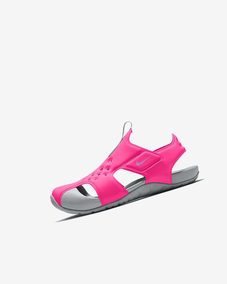 Sandalias Nike Sunray Protect 2 Niño Rosas Gris Fucsia | AR5168