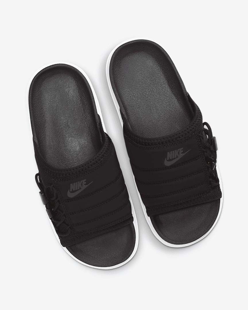 Sandalias de Diapositivas Nike Asuna Mujer Negras Blancas Gris Oscuro | AR4769