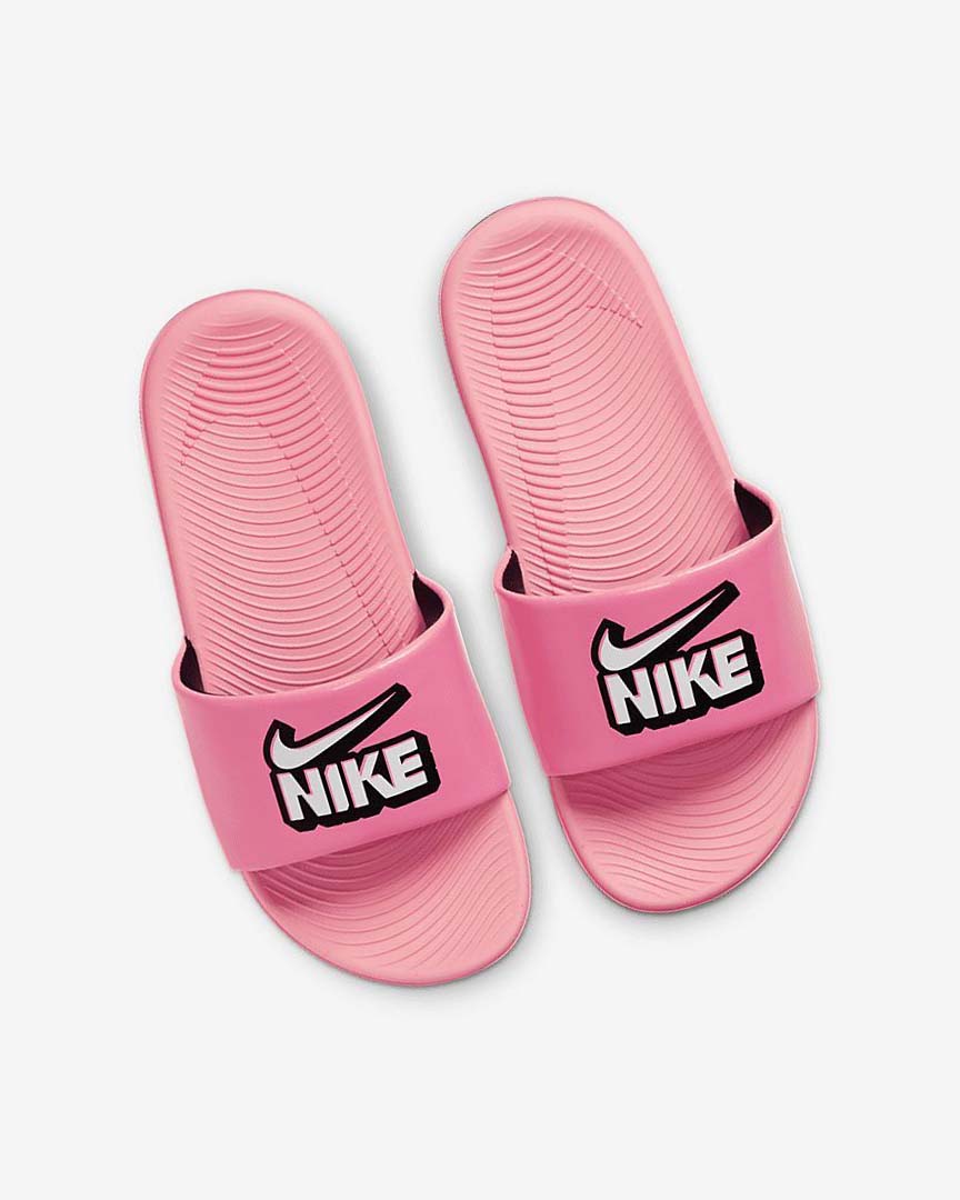 Sandalias de Diapositivas Nike Kawa Niño Negras Blancas | AR4703