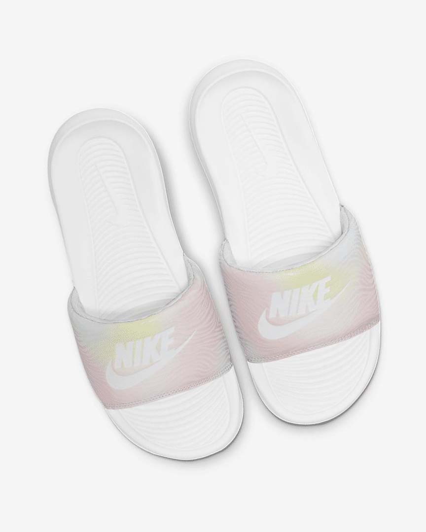 Sandalias de Diapositivas Nike Victori One Mujer Moradas Blancas Blancas | AR2394