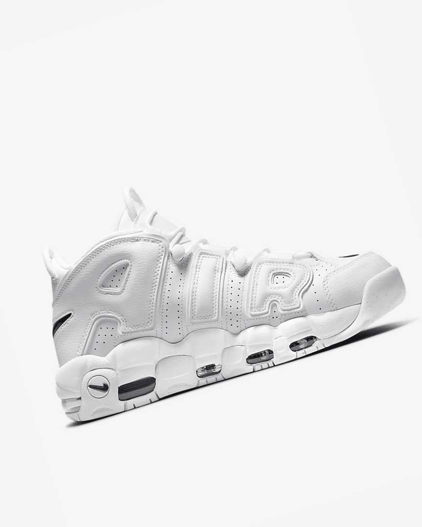 Zapatillas Baloncesto Nike Air More Uptempo '96 Hombre Blancas Blancas Azul Marino | AR2275