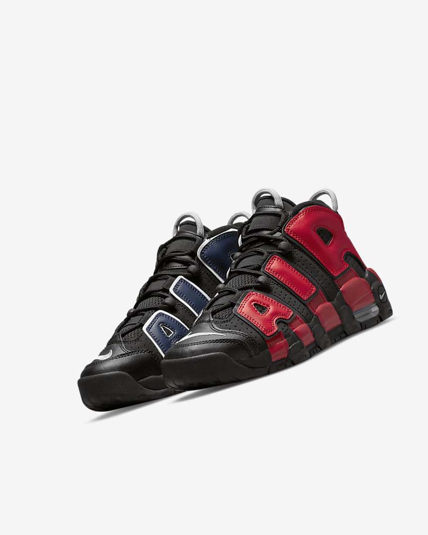 Zapatillas Baloncesto Nike Air More Uptempo Niño Negras Azul Marino Blancas Rojas | AR2987