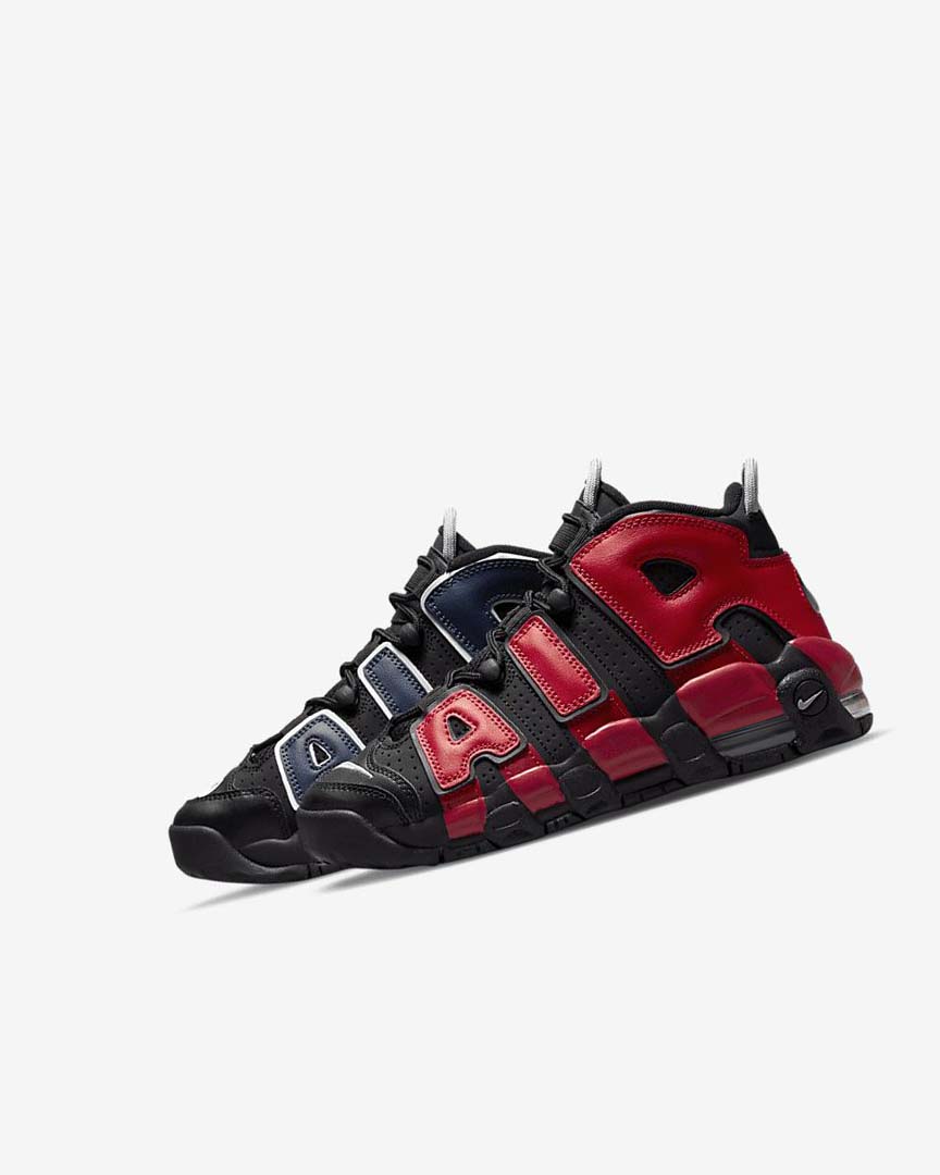 Zapatillas Baloncesto Nike Air More Uptempo Niño Negras Azul Marino Blancas Rojas | AR2987