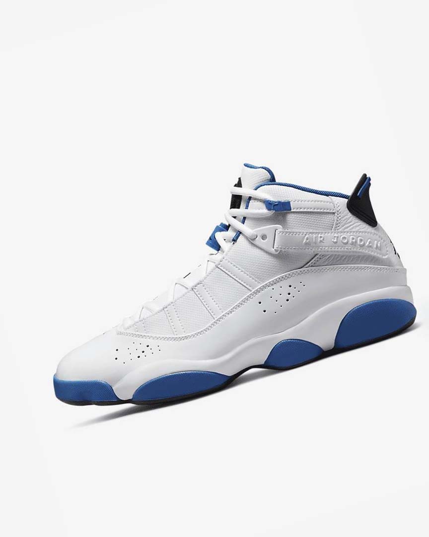 Zapatillas Baloncesto Nike Jordan 6 Rings Hombre Blancas Azules Oscuro Blancas Negras | AR4999