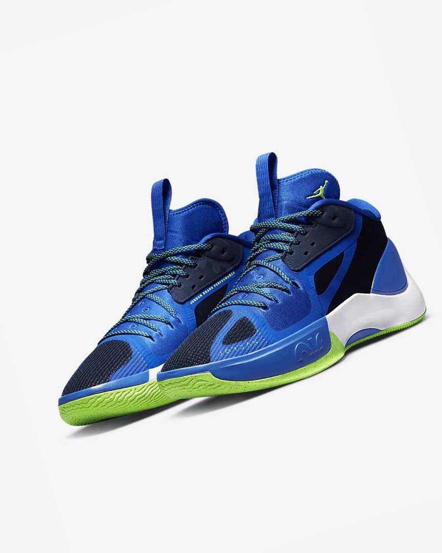 Zapatillas Baloncesto Nike Jordan Zoom Separate Hombre Azul Marino Azules Blancas Verde | AR3108