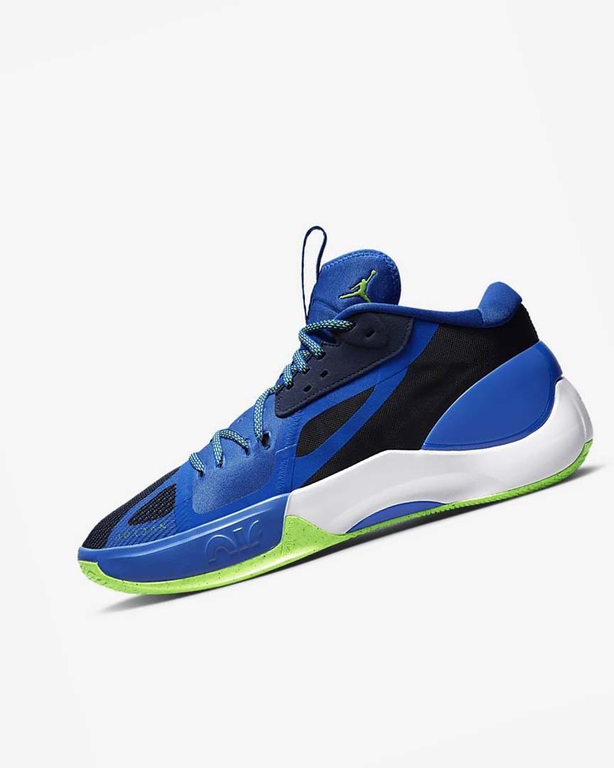 Zapatillas Baloncesto Nike Jordan Zoom Separate Hombre Azul Marino Azules Blancas Verde | AR3108