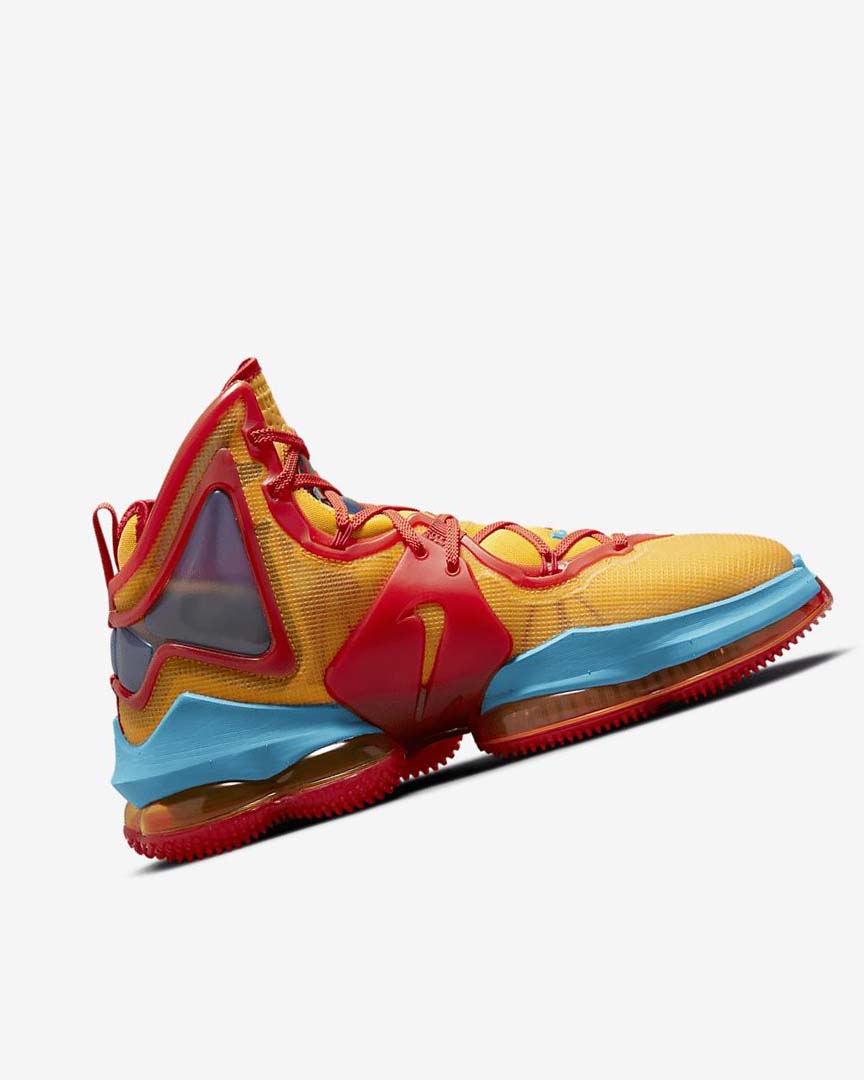 Zapatillas Baloncesto Nike LeBron 19 Mujer Naranjas Doradas Rojas Azules Claro | AR2993