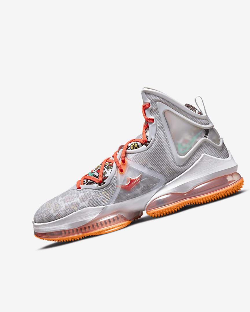 Zapatillas Baloncesto Nike LeBron 19 Mujer Gris Naranjas Rojas Claro Verde | AR3206