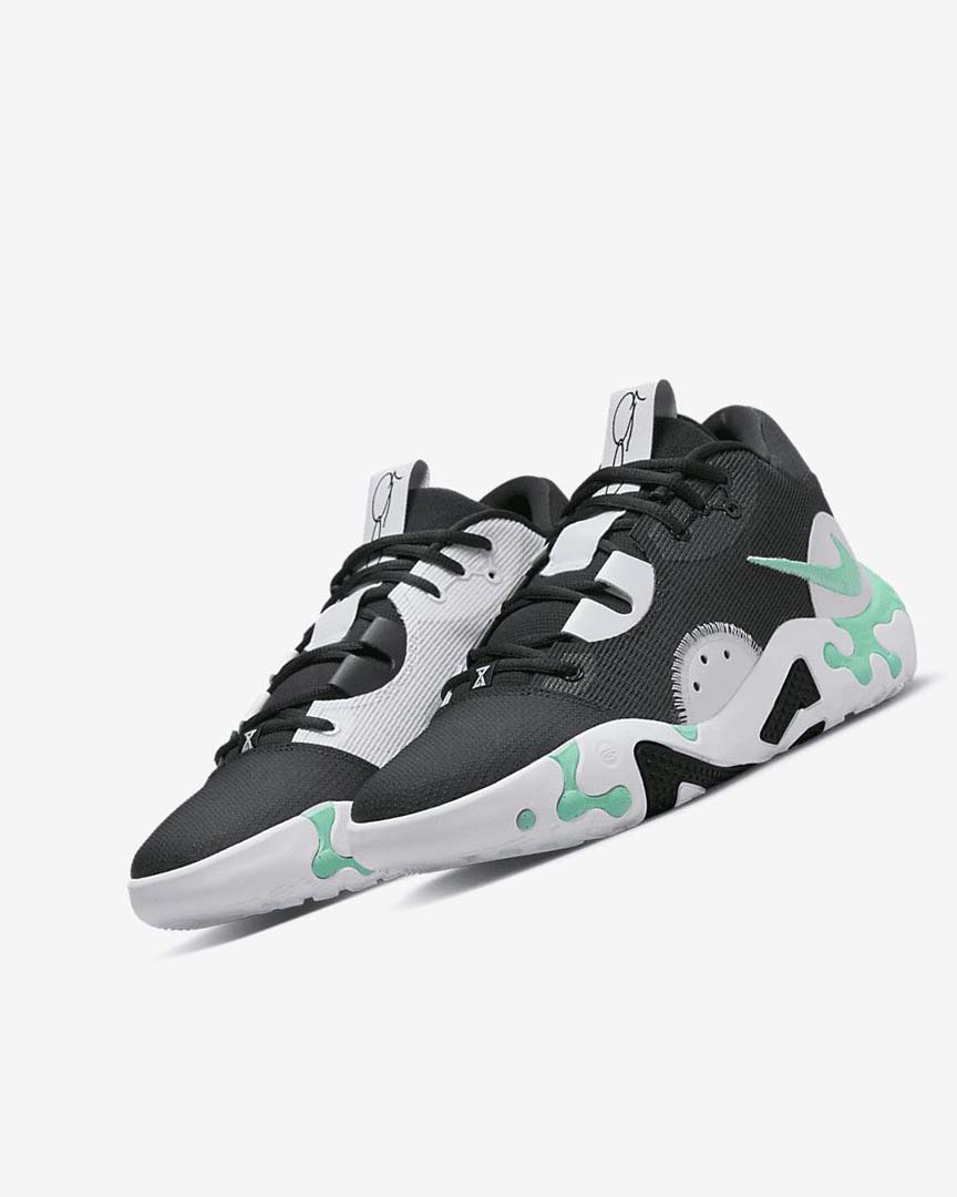 Zapatillas Baloncesto Nike PG 6 Mujer Negras Blancas Verde Menta | AR5220