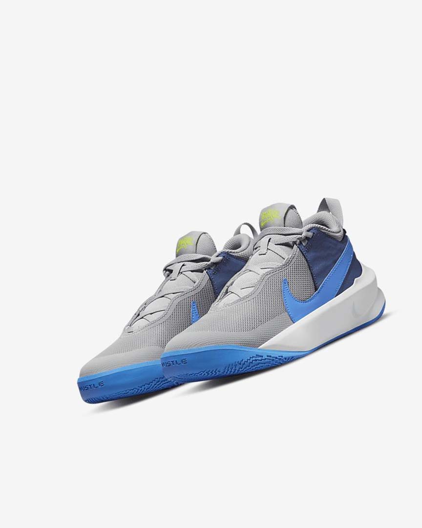 Zapatillas Baloncesto Nike Team Hustle D 10 Niño Gris Azul Marino Verde Azules | AR1159