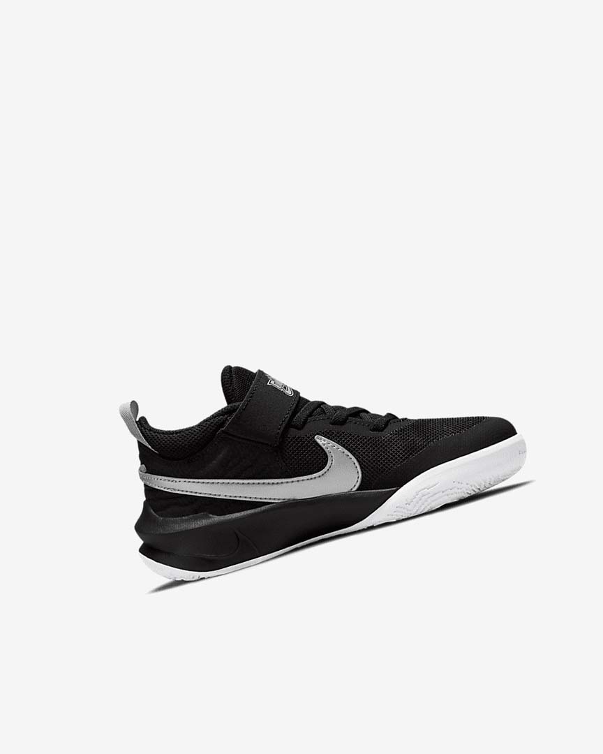 Zapatillas Baloncesto Nike Team Hustle D 10 Niña Negras Blancas Metal Plateadas | AR2232