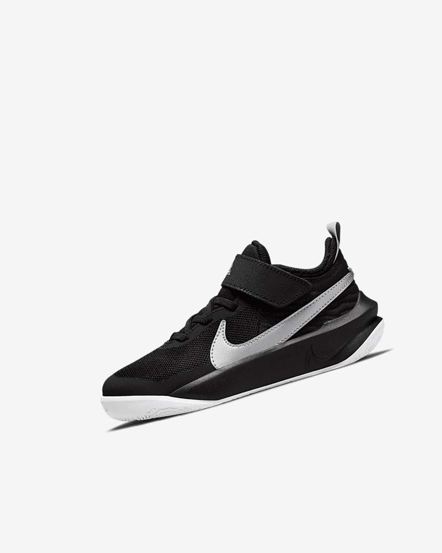 Zapatillas Baloncesto Nike Team Hustle D 10 Niña Negras Blancas Metal Plateadas | AR2232