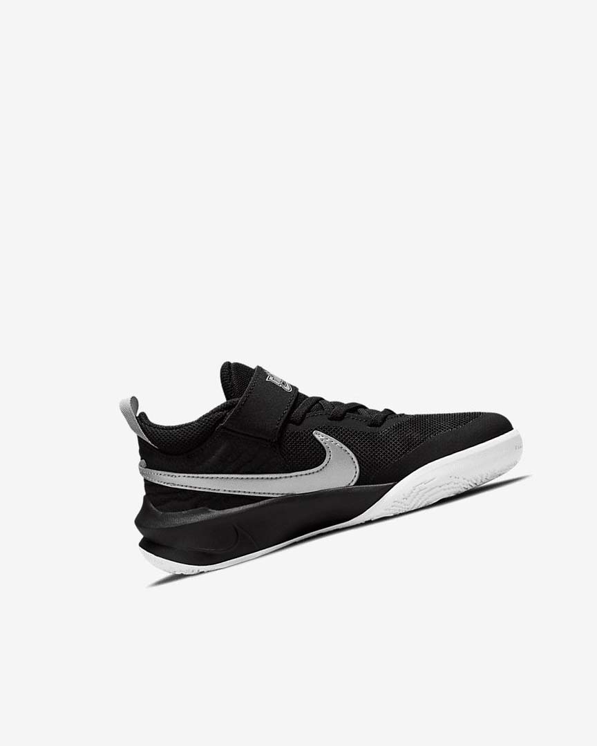 Zapatillas Baloncesto Nike Team Hustle D 10 Niño Negras Blancas Metal Plateadas | AR2888