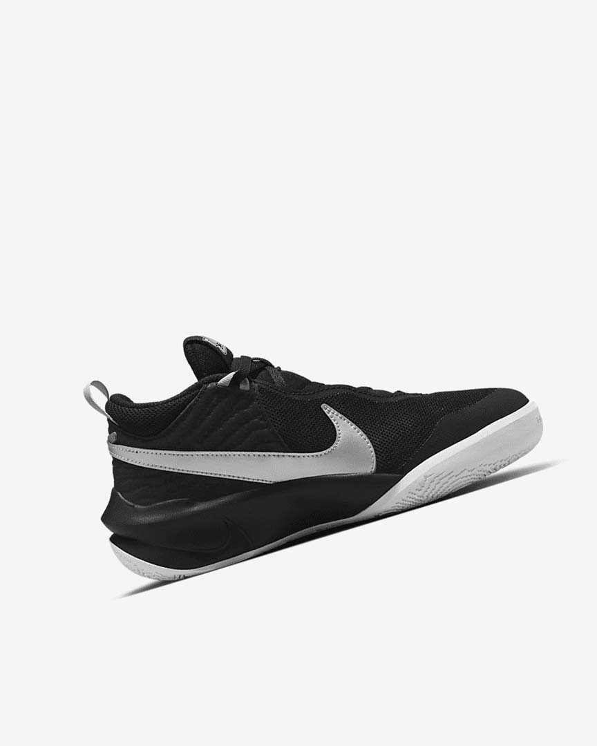 Zapatillas Baloncesto Nike Team Hustle D 10 Niña Negras Blancas Metal Plateadas | AR2962